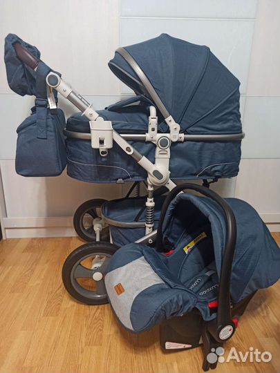 Детская коляска 3в1 Luxmom 518 новые доставка бесп