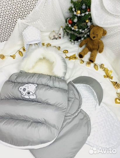 Конверт на выписку для новорожденного зимний