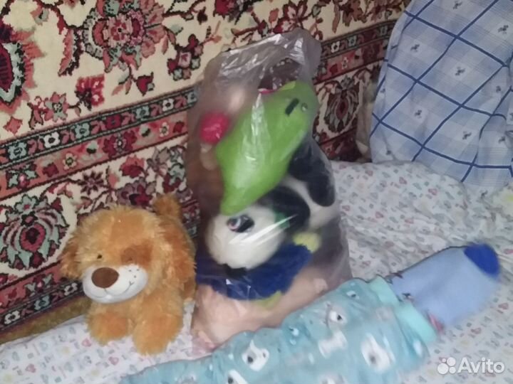 Мягкие игрушки пакетом много