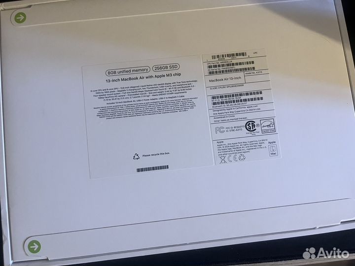 Macbook air 13 m3 8 256gb