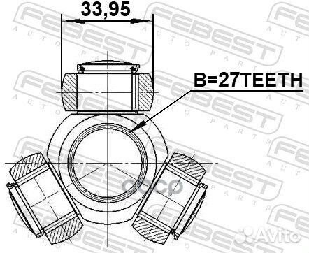 Трипоид 27X33.95 1816-G9U Febest