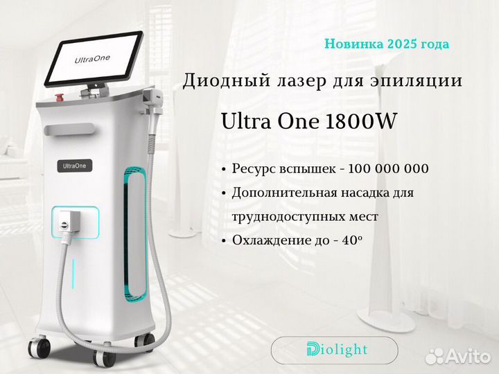 Лазерный аппарат диолайтu+One1800cw, рассрочка