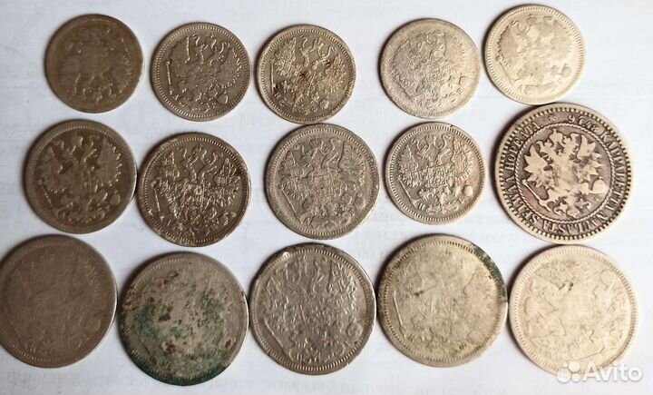 Монеты разные с серебром