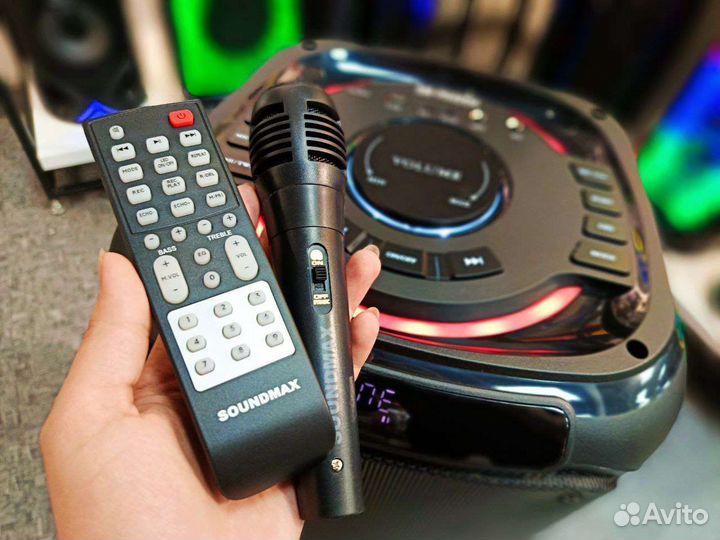 Bluetooth колонка + микрофон и пульт есть радио