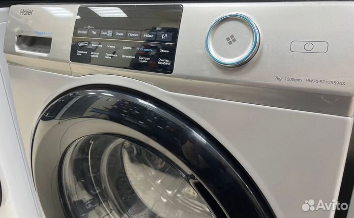 Стиральная машина узкая Haier HW70-BP12969AS (Км78