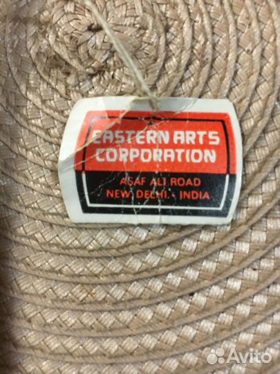 Ложка салатная латунь серебрение Индия винтаж