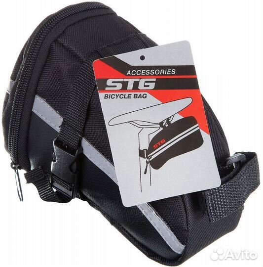Велосумка STG мод.13196 под седло,черная. размер M