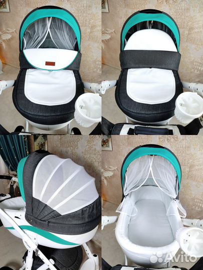 Шикарная коляска Adamex Barletta New 3в1/2в1