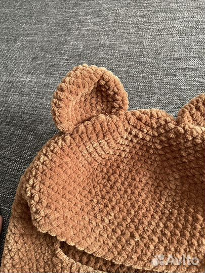 Балаклава вязаная с ушками