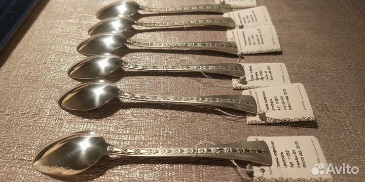 Ложки кофейные/чайные 6шт серебро Централь Таллин