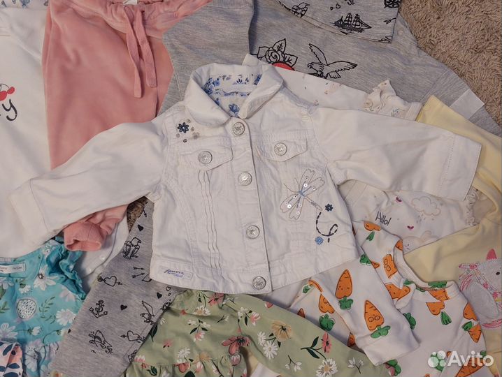 Вещи пакетом на девочку 68-80