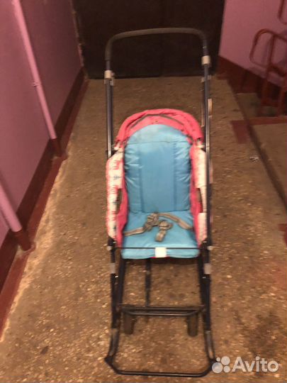 Детские санки коляска с колесами бу
