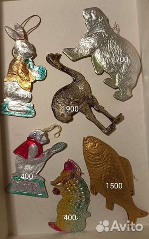 Елочные игрушки СССР картонаж