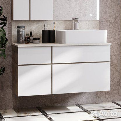 Тумба с раковиной aquaton Мишель 100 дуб эндгрейн