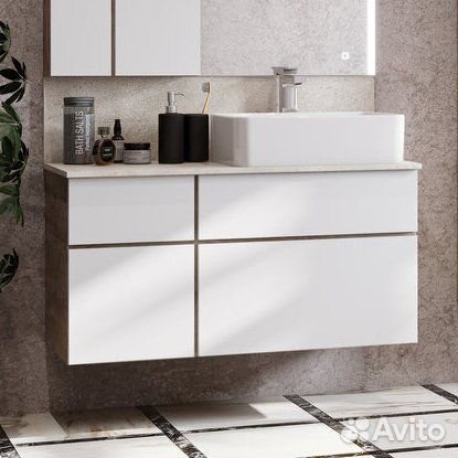 Тумба с раковиной aquaton Мишель 100 дуб эндгрейн