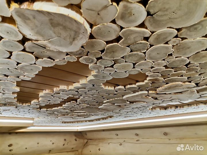 Панно из можжевельника для бани