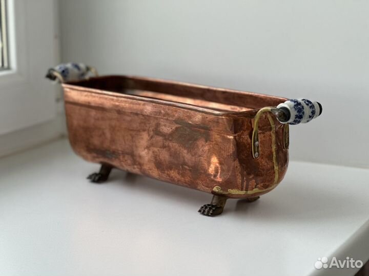 Кашпо для цветов. Медь. Винтаж