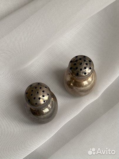 Серебро. Соль и перец. Солонка. Сольница