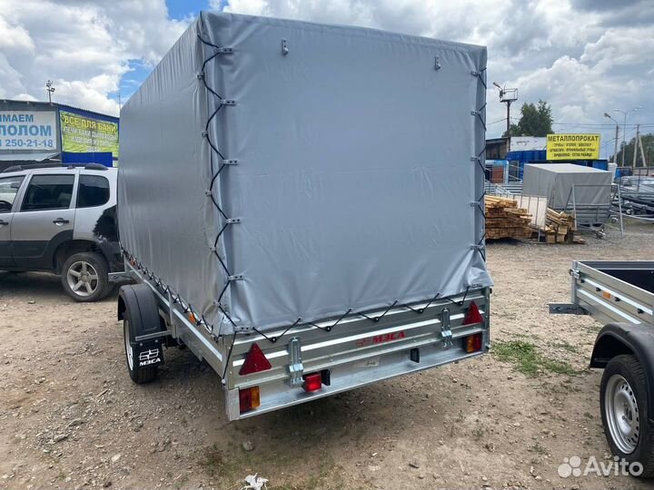 Прицеп 817717 с тентом аэро 150см.Фаркопы.Запчасти