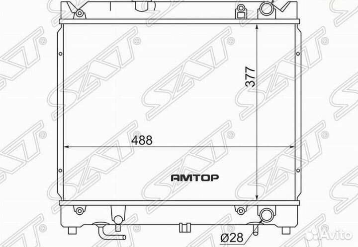 SAT SK0001 Радиатор Suzuki Escudo 88-97 / Vitara 8