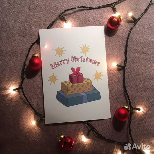Открытка «Рождество». Артикул 04