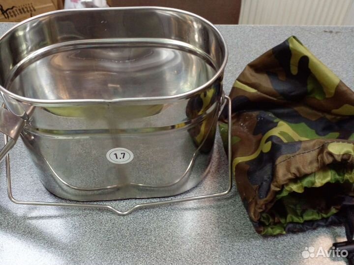 Котелок туристический стальной 1.7 л