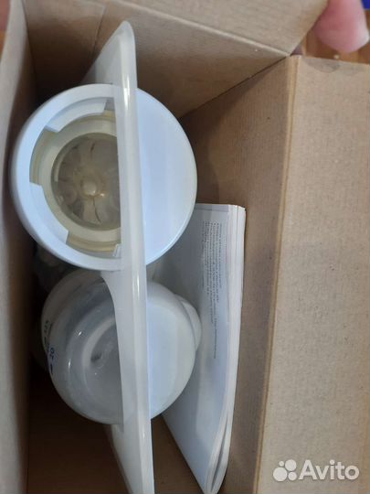 Молокоотсос avent ручной с соской на бутылку