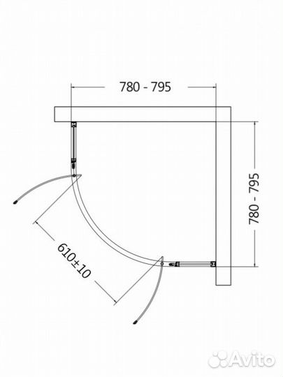 Душевой уголок aquame AQM7101-8