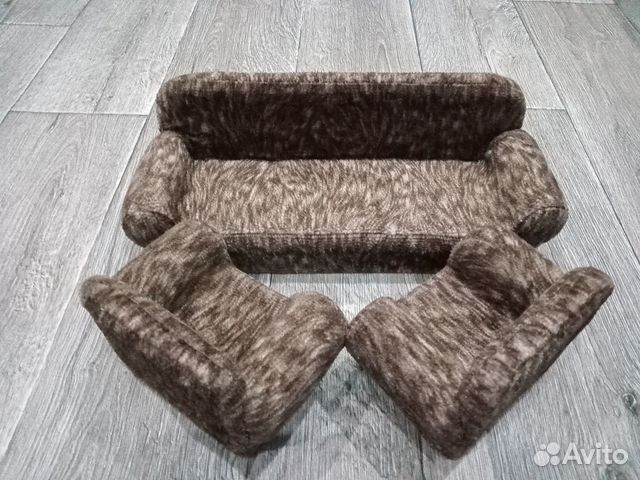 Мебель комплект диван кресла для кукол кукольный