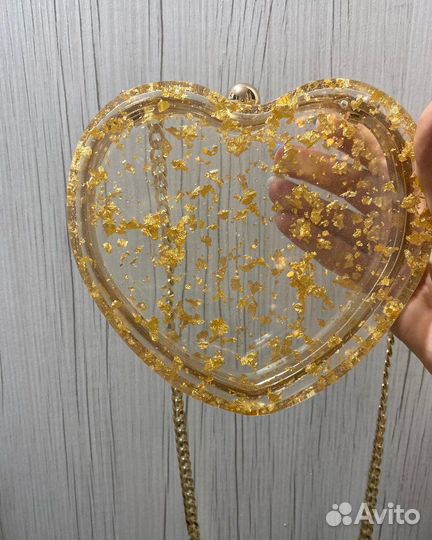 Сумка клатч сердечко.ручная работа