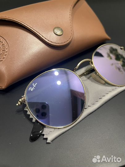 Очки Ray-Ban круглые зеркальные