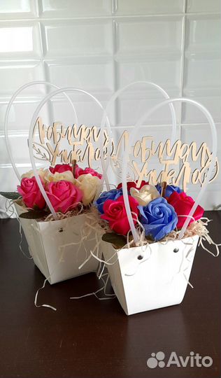 Букет из мыльных роз