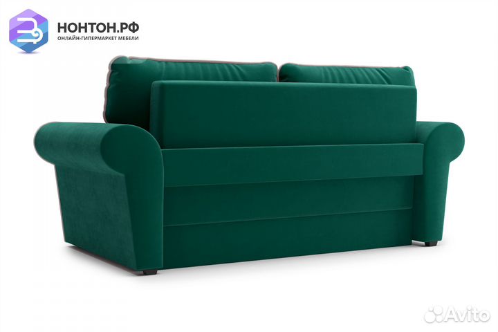 Диван еврокнижка Прованс изумрудный