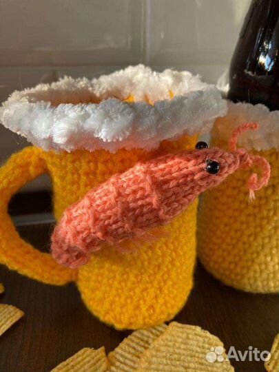 Пивная кружка, чехол вязаная