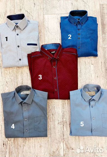 Рубашки на мальчика (рост 128-158 см). Разные
