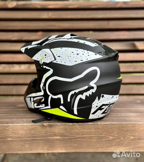 Кроссовый шлем Fox с очками