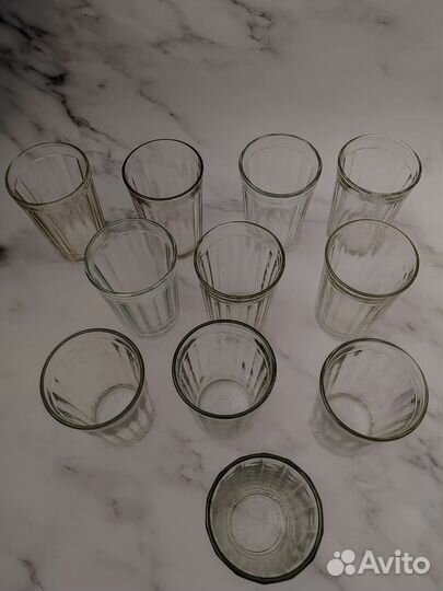 Стаканы граненные 11 штук