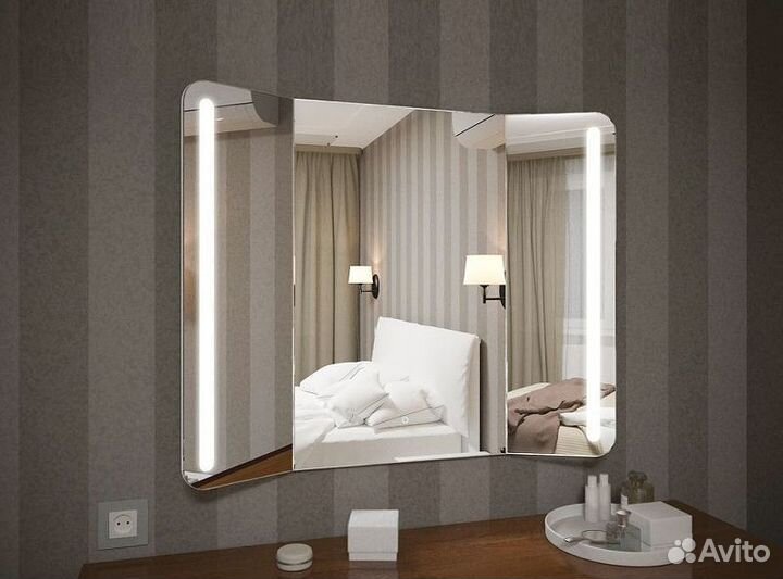 Зеркало Art&Max am-tre-1000-800-ds-f Хром