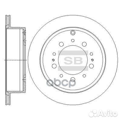 Диск тормозной, задний SD4032 Sangsin brake