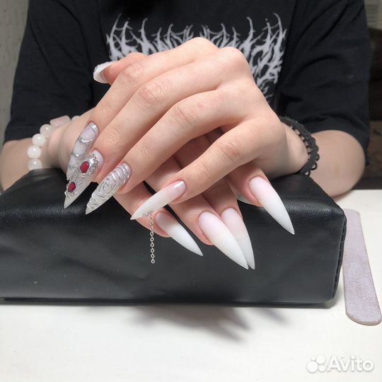 Маникюр на дому, экстра наращивание ногтей