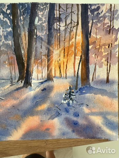 Картина рисунок акварель