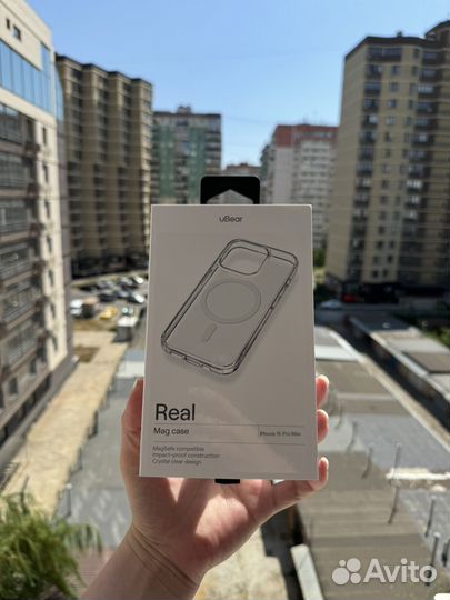 Чехол uBear Real для iPhone 15 Pro Max, прозрачный