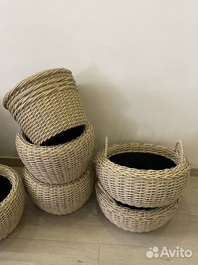 Кашпо из ротанга