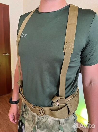 Разгрузочный пояс тактический с лямками