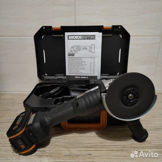 Болгарка бесщёточная worx 115 мм 20В 4ач 1 WX813