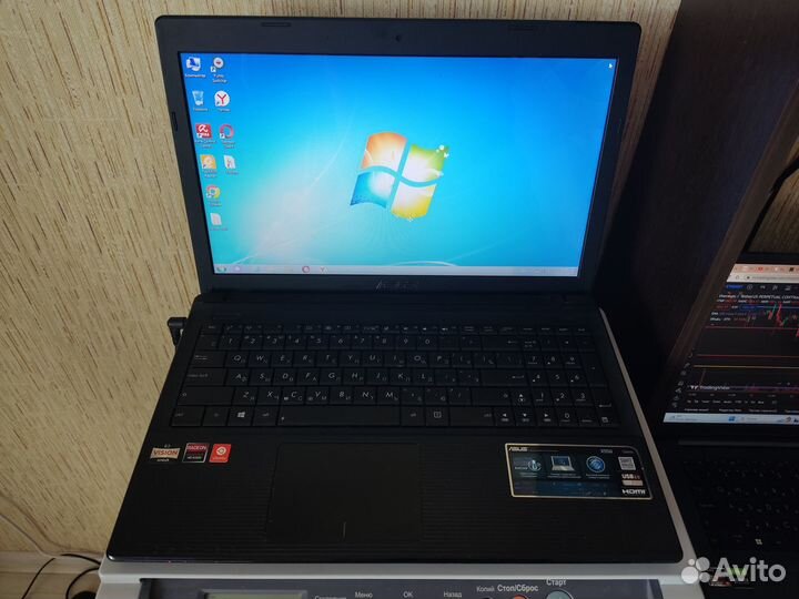 Ноутбук asus X55U работа от сети