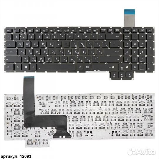 Клавиатура для ноутбука Asus G750 черная без рамки