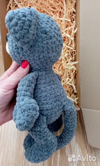 Мягкая игрушка вязаная котик