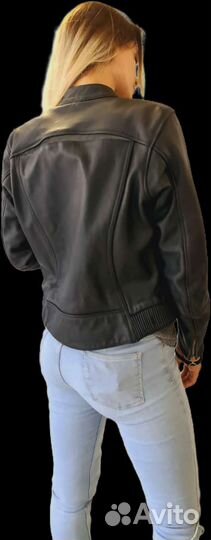 Мотокуртка кожаная женская