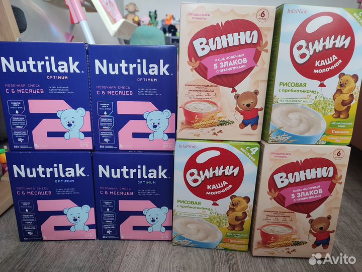 Каши винни и смесь нутрилак